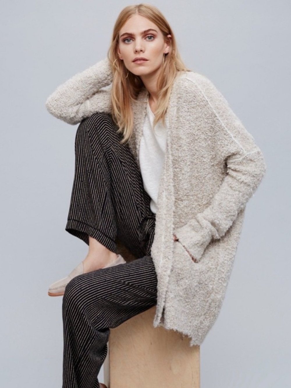 Free People Oversize Boucle cardigan